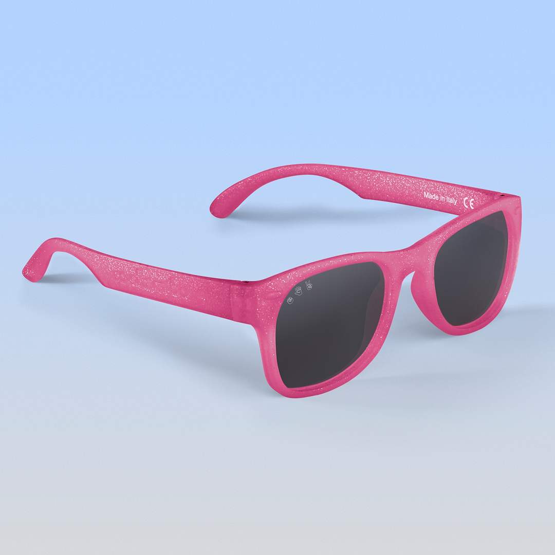 Pink Glitter Sunglasses: Grey Polarized Lens / Baby (Ages 0-2)