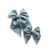 Slate Dotted Elle Bow