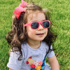 Pink Glitter Sunglasses: Grey Polarized Lens / Baby (Ages 0-2)