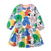 Design Autumn Girls Vivid Colorful Dogs Pattern Dress: Colorful / 110 (3-5Y)