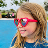 Heart Sunglasses | Cranberry: Baby (Ages 0-2) / Grey Polarized Lens