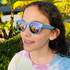 Round Sunglasses | Cloudy Blue: Junior (Ages 5+) / Grey Polarized Lens