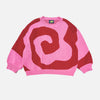 Raspberry Swirl Cotton Sweater