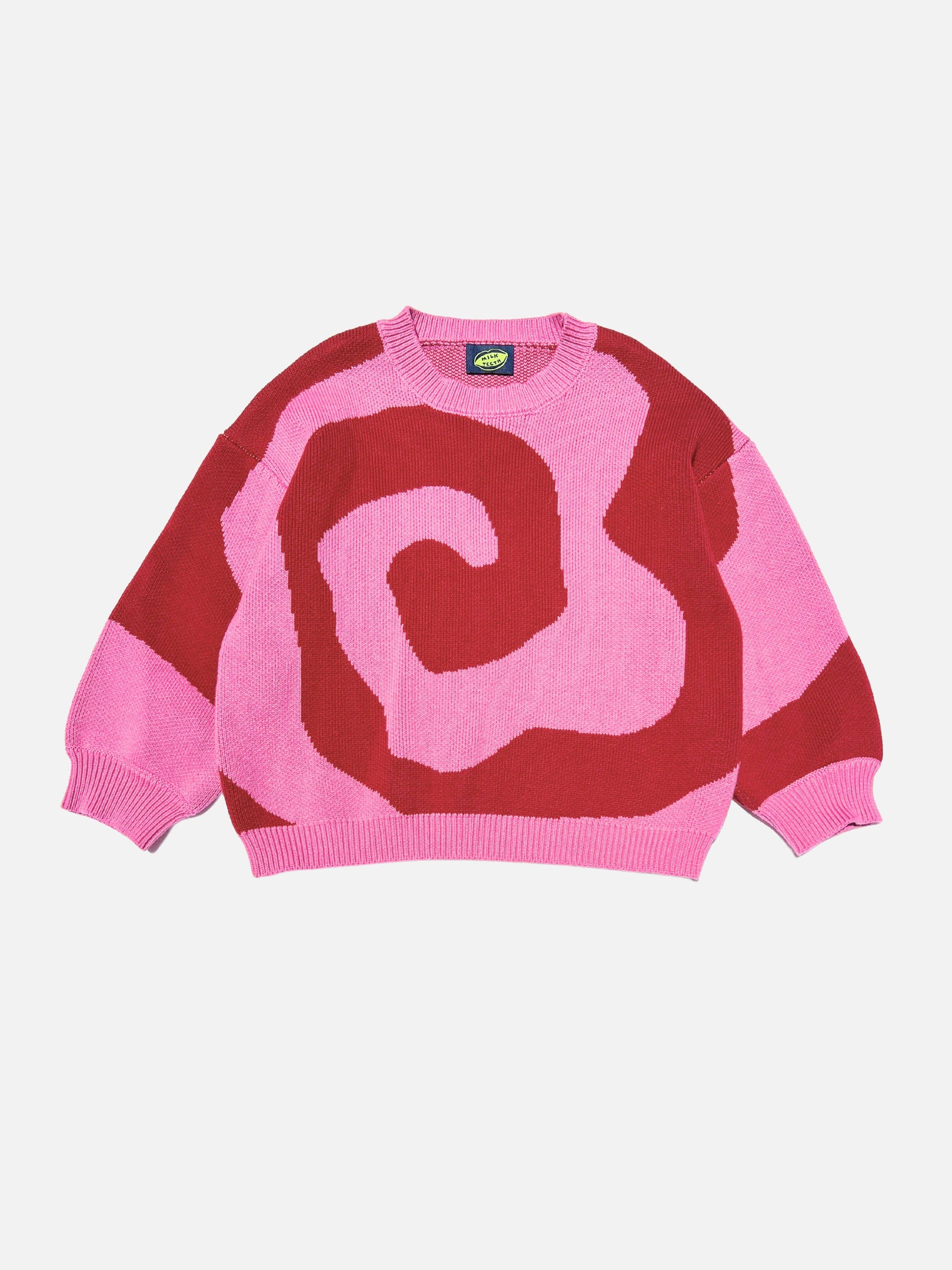 Raspberry Swirl Cotton Sweater