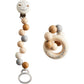 Baby Teether & Pacifier Clip Gift Set : Dots