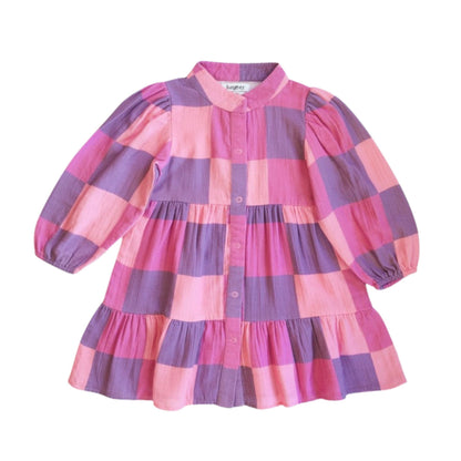 Purple Checkered Dress