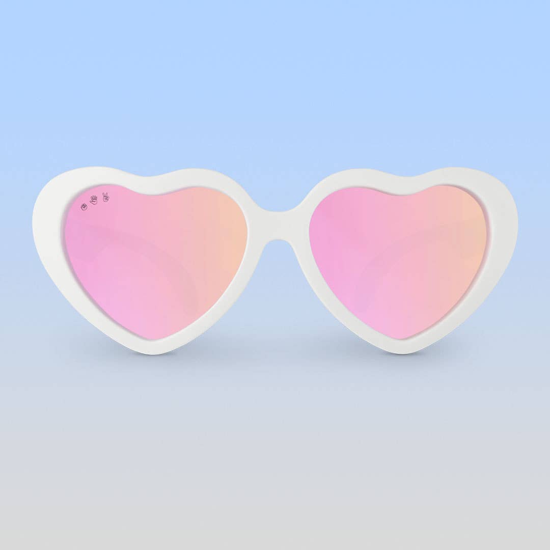 Heart Sunglasses: White 0-2 yrs