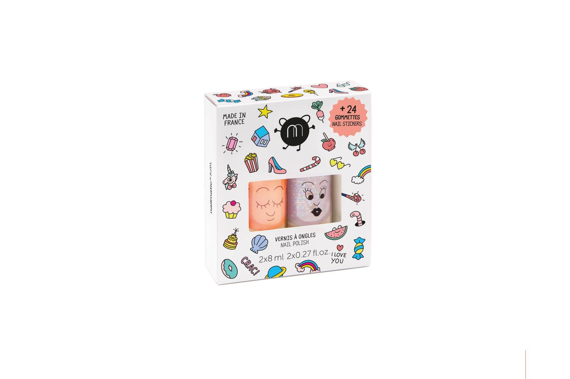 Nail polishes + Sticker Kit